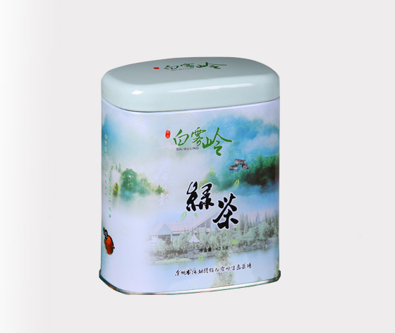 白雾岭绿茶铁盒|绿茶茶叶铁罐