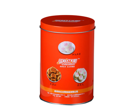 食品铁罐|巧克力蛋卷包装铁罐子|圆形蛋卷铁盒生产